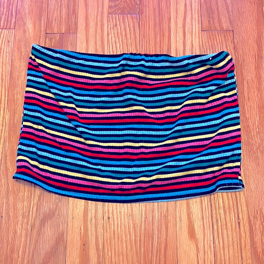 Multicolored black tube top🖤